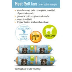 10x Fokker Meat Roll Lam - Zalm 9 10x Fokker Meat Roll Lam - Zalm -Honden Benodigdheden 1003655 4
