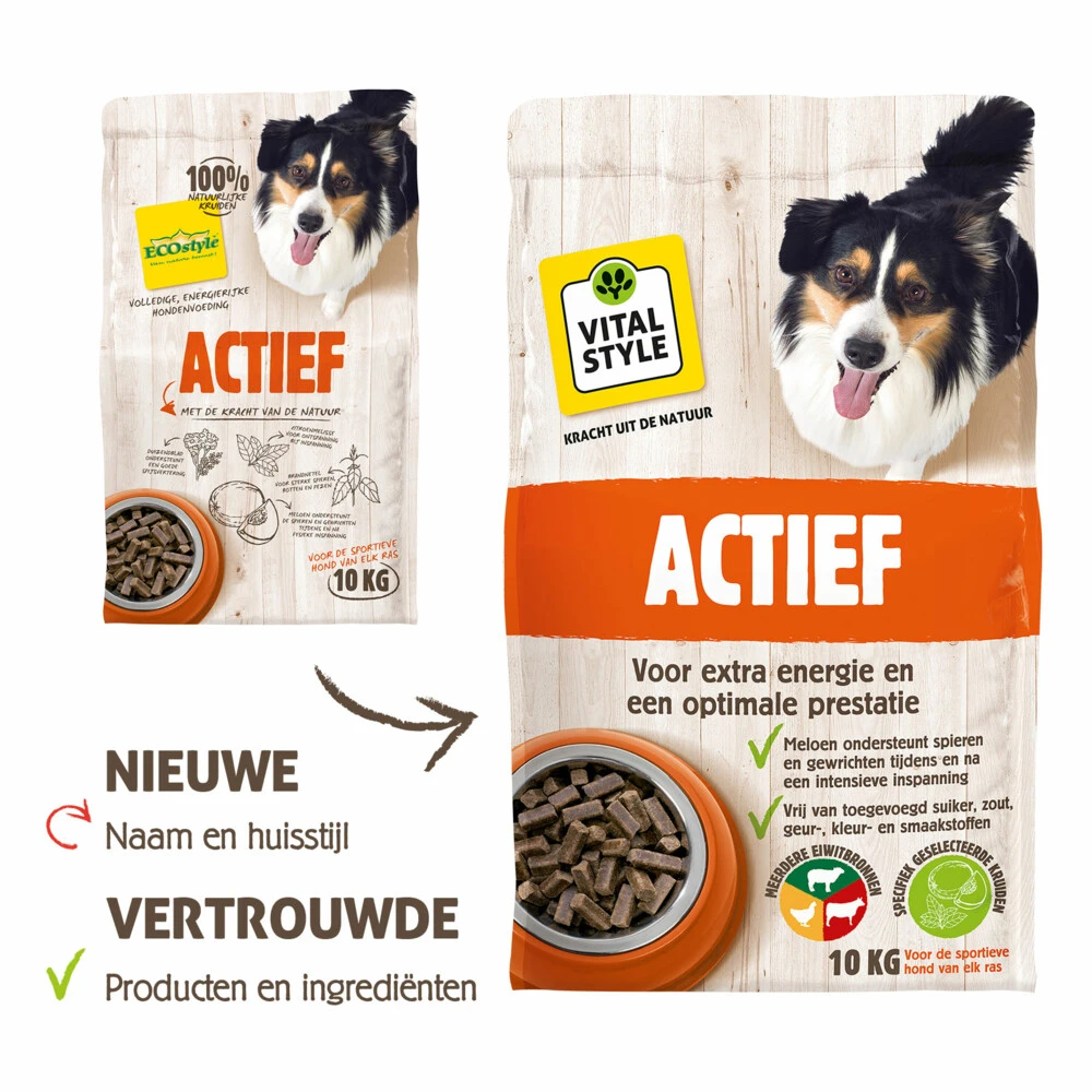 VITALstyle Hondenvoer Actief Hondenbrokken 5 VITALstyle Hondenvoer Actief Hondenbrokken - Afbeelding 3