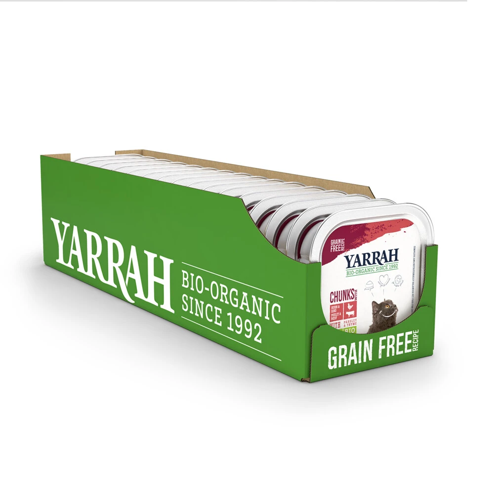 16x Yarrah Bio Kattenvoer Chunks Kip - Rund 3 16x Yarrah Bio Kattenvoer Chunks Kip - Rund