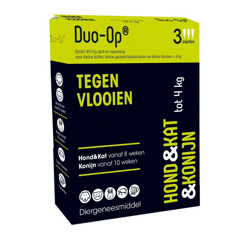 Duo-op Anti Vlooiendruppels Hond, Kat En Konijn Tot 4 Kg 3 Duo-op Anti Vlooiendruppels Hond, Kat En Konijn Tot 4 Kg