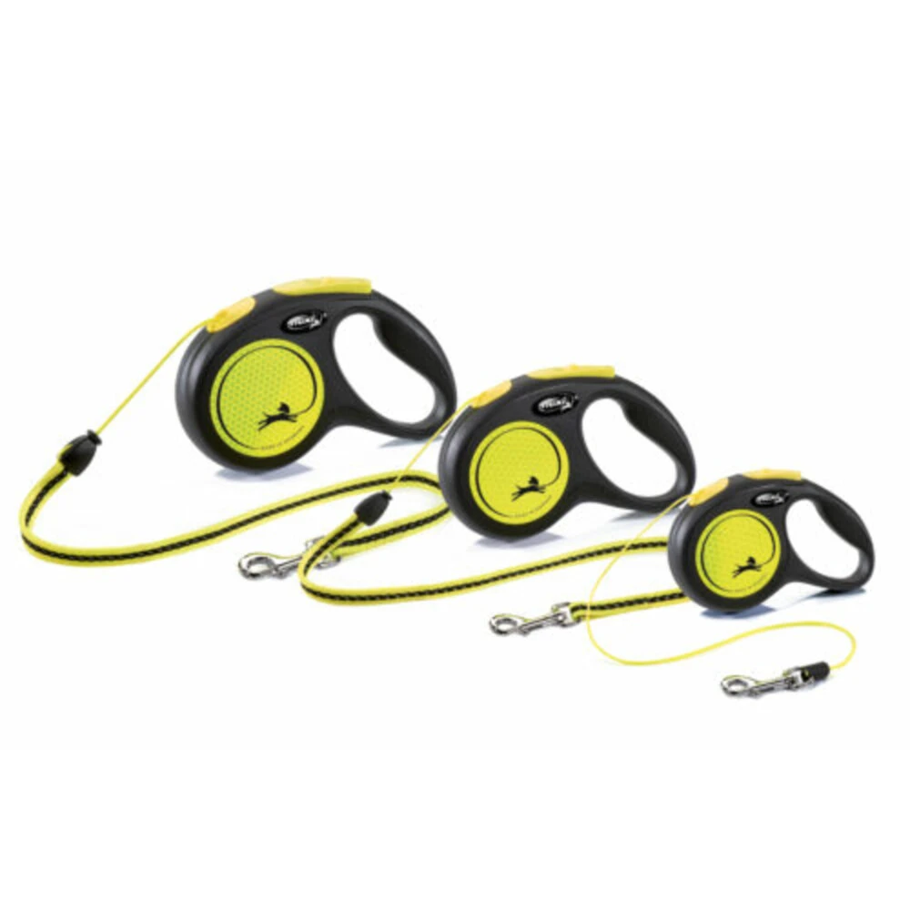 Flexi Rollijn New Neon Cord Geel 5 Flexi Rollijn New Neon Cord Geel - Afbeelding 3