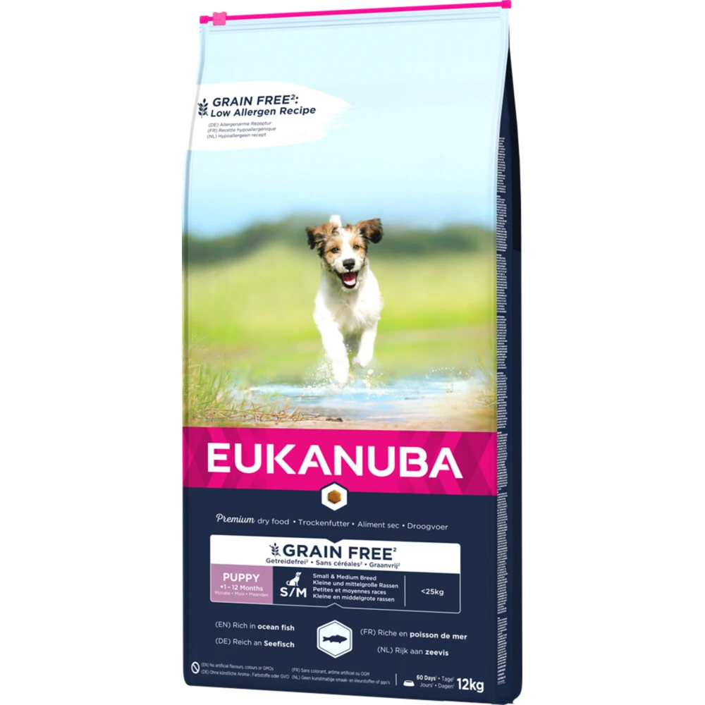 Eukanuba Dog Junior Small - Medium Graanvrij Vis 3 Eukanuba Dog Junior Small - Medium Graanvrij Vis