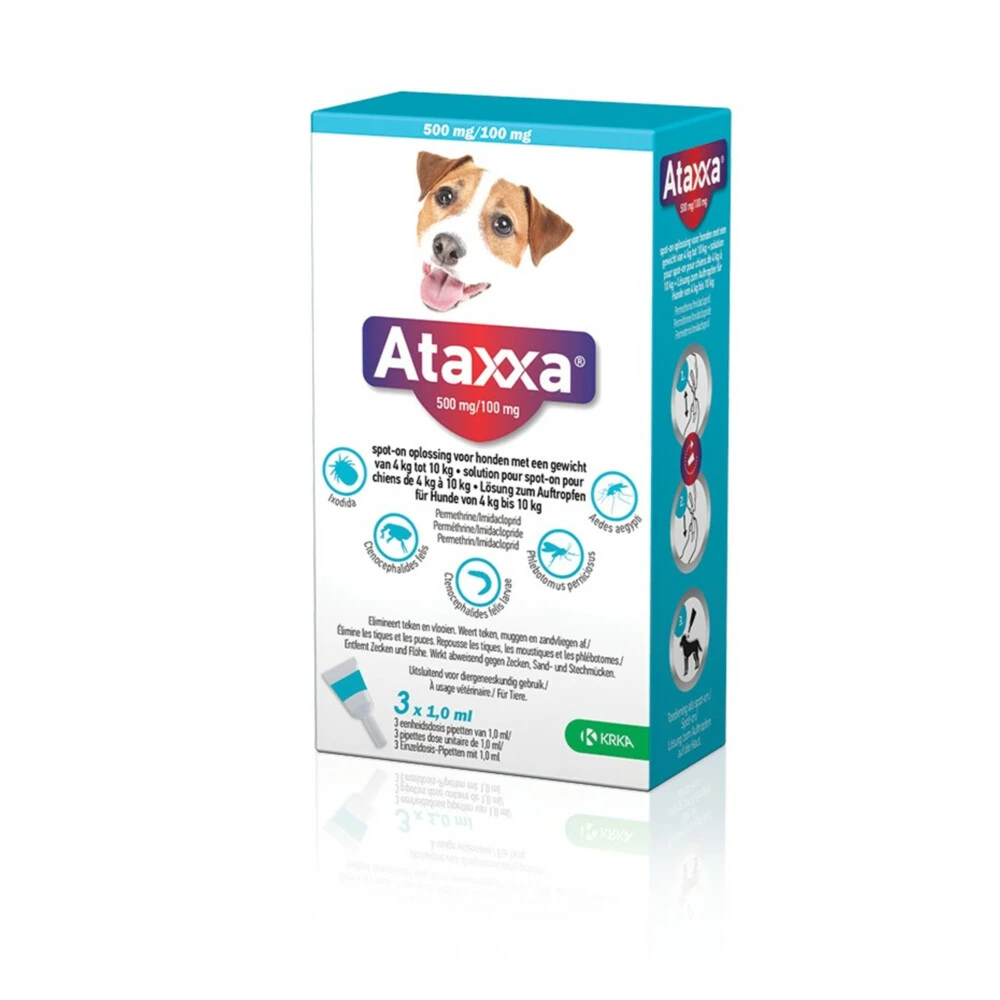 Ataxxa Spot On Anti Vlooien En Teken Druppels Hond 4-10 Kg 3 Ataxxa Spot On Anti Vlooien En Teken Druppels Hond 4-10 Kg