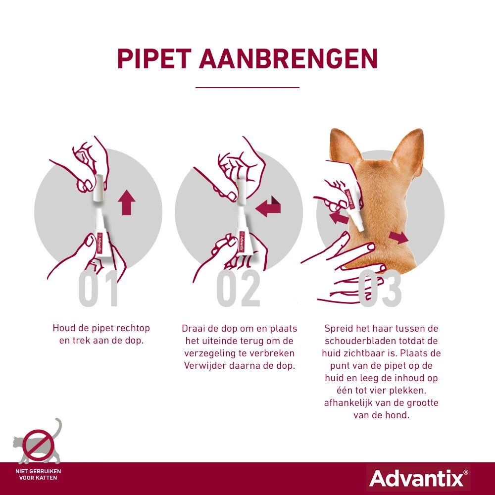Advantix Spot On 250 Anti Vlooien En Teken Druppels Hond 10 - 25 Kg 5 Advantix Spot On 250 Anti Vlooien En Teken Druppels Hond 10 - 25 Kg - Afbeelding 3