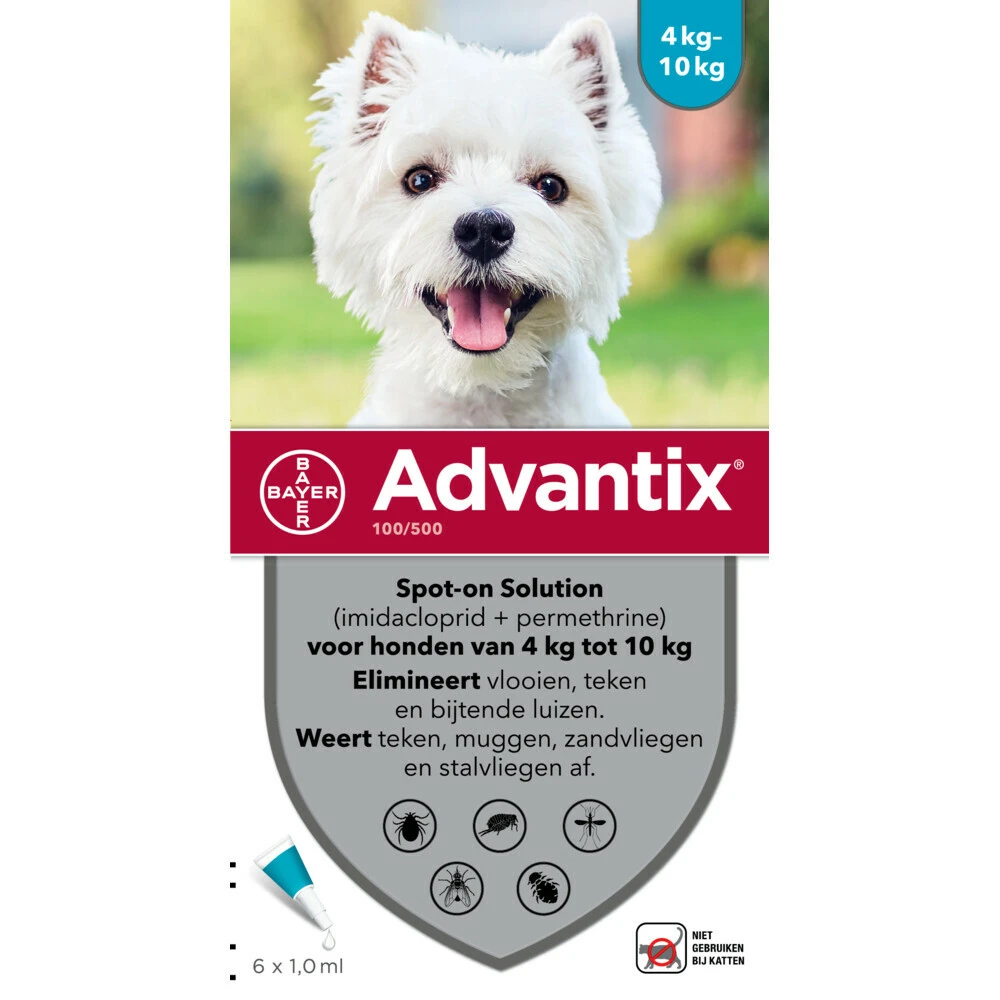 Advantix Spot On 100 Anti Vlooien En Teken Druppels Hond 4 - 10 Kg 2 Advantix Spot On 100 Anti Vlooien En Teken Druppels Hond 4 - 10 Kg