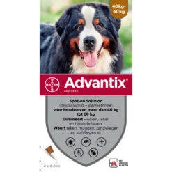 Honden Benodigdheden 7 Advantix Spot On 600 Anti Vlooien En Teken Druppels 40 - 60 Kg